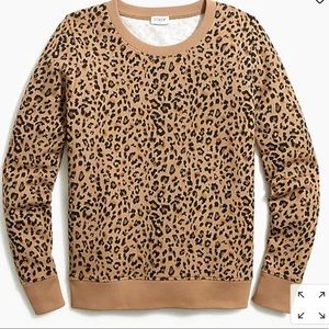 J Crew Factory Leopard Crewneck Sweatshirt